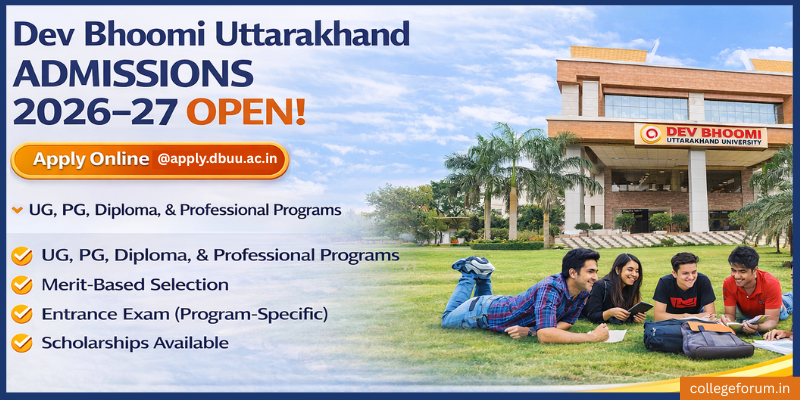 Dev Uni Admission Open for Dev Bhoomi Uttarakhand University (DBBU) 2026 ...