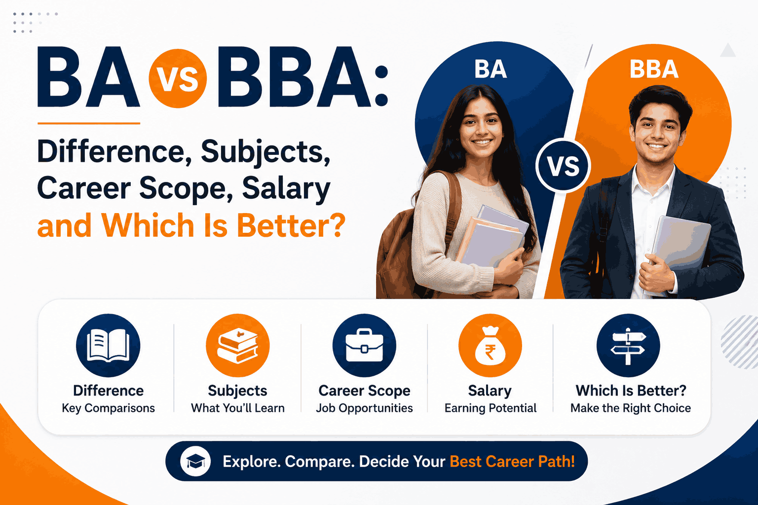 BA vs BBA: Difference, Subjects, Career Scope, Salary and Which Is Better? BA vs BBA: Difference, Subjects, Career Scope, Salary and Which Is Better?