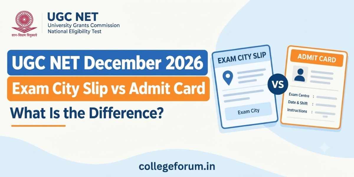 UGC NET December 2026 Exam City Slip vs Admit Card: What Is the Difference? UGC NET December 2026 Exam City Slip vs Admit Card: What Is the Difference?