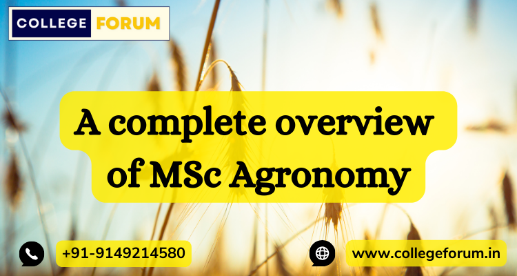 overview of MSc agronomy