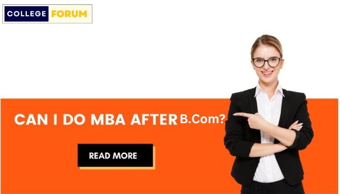 Can I do MBA after Bcom