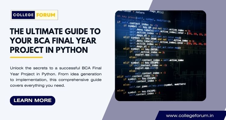 BCA Final Year Project in Python