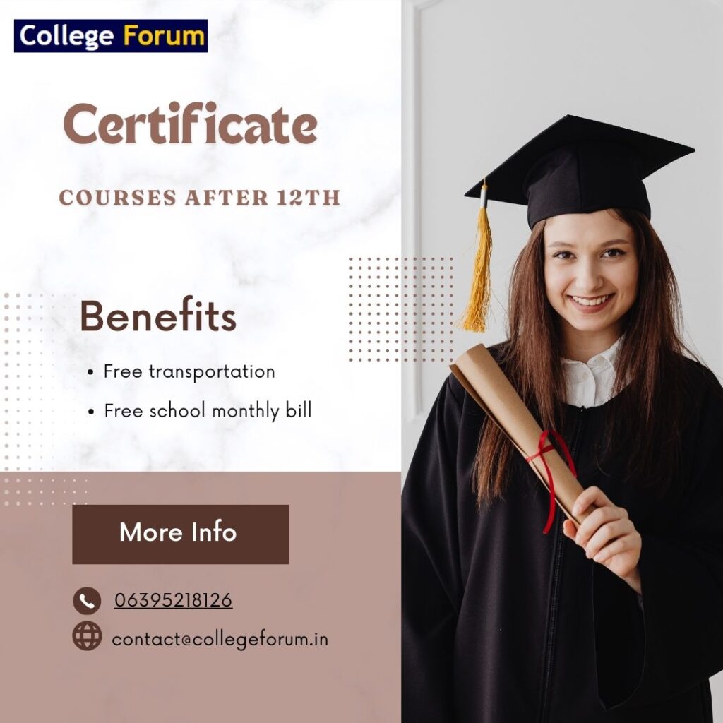 Certificate courses After 12th